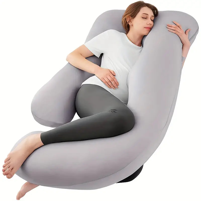60-inch J-Shaped Full Body Pillow, Maternity Pillow, Maternity Full Body Pillow