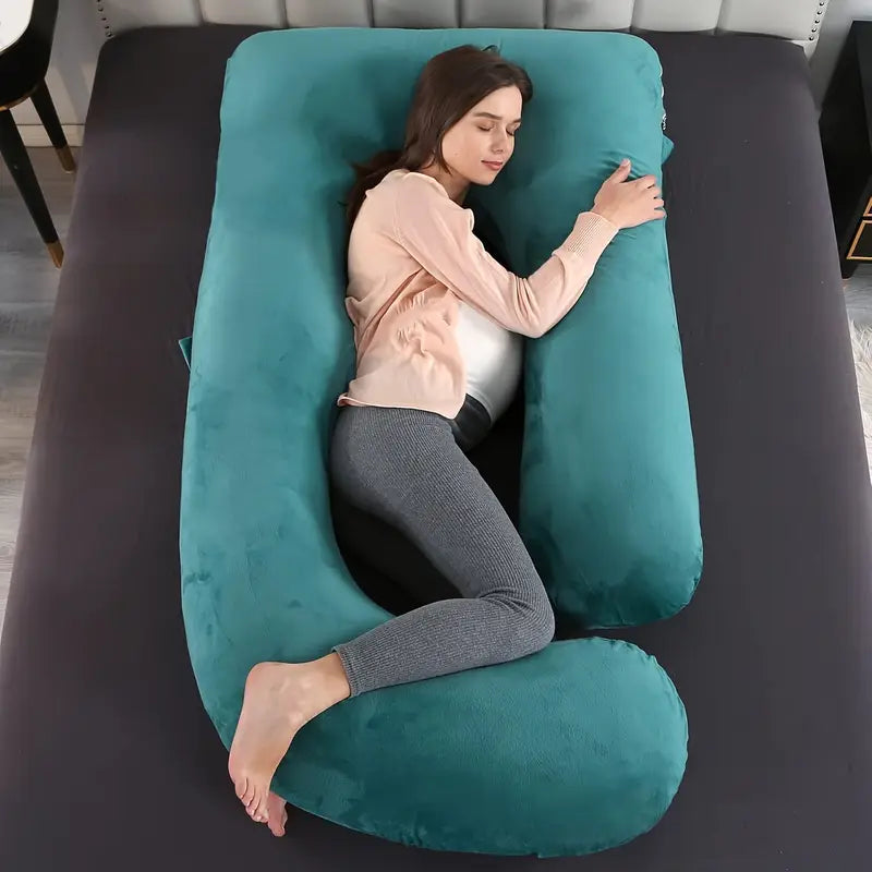 60-inch J-Shaped Full Body Pillow, Maternity Pillow, Maternity Full Body Pillow